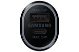 Samsung EP-L4020N Hızlı Araç Şarj Aleti (25W + 15W) - Siyah EP-L4020NBEGWW